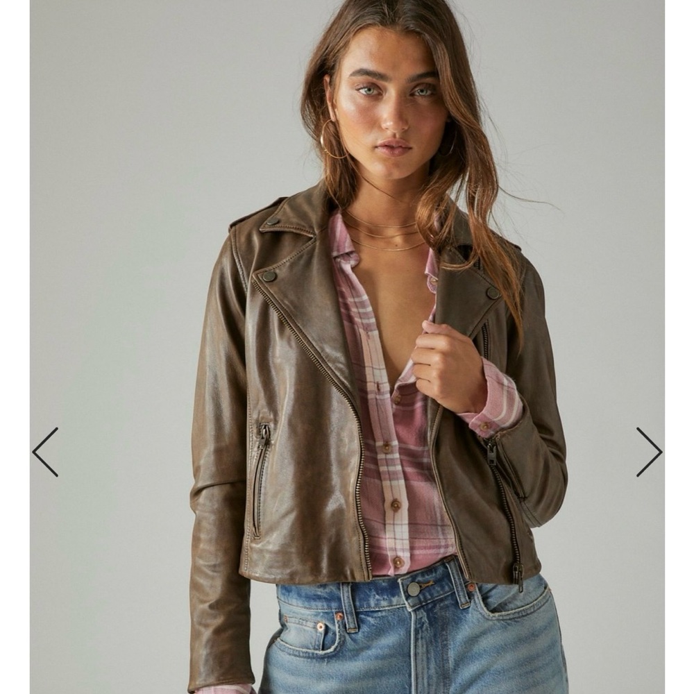 NWT, 100% Lamb Leather slim fit moto jacket